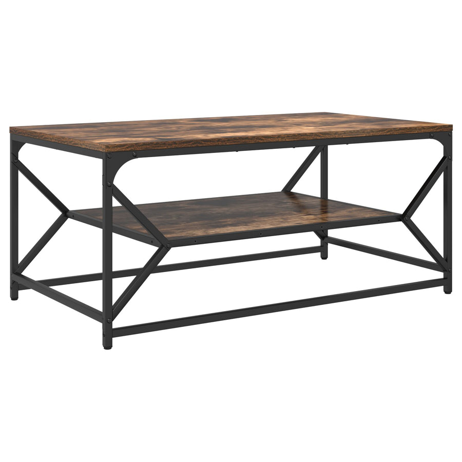 Salontafel Met Plank Spaanplaat Gerookt eiken 90 x 50 x 40 cm