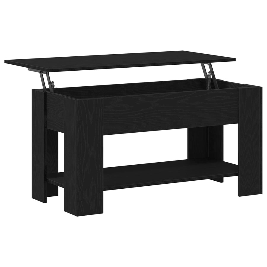 Zwarte Eikenhouten Salontafel - 101X49X52 Cm Gemaakt Van Geënginieerd Hout