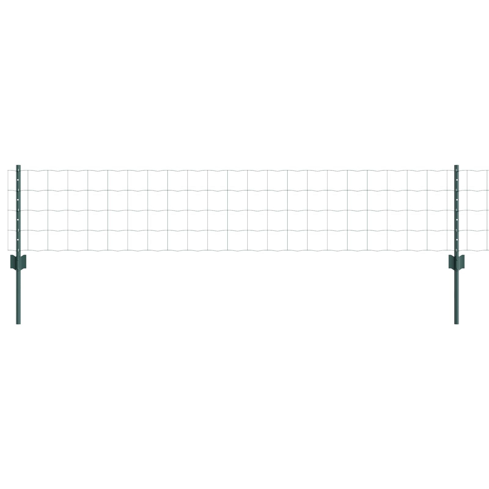 Euro Hek Met 5 U-Palen Groen 0.4X10 M Staal