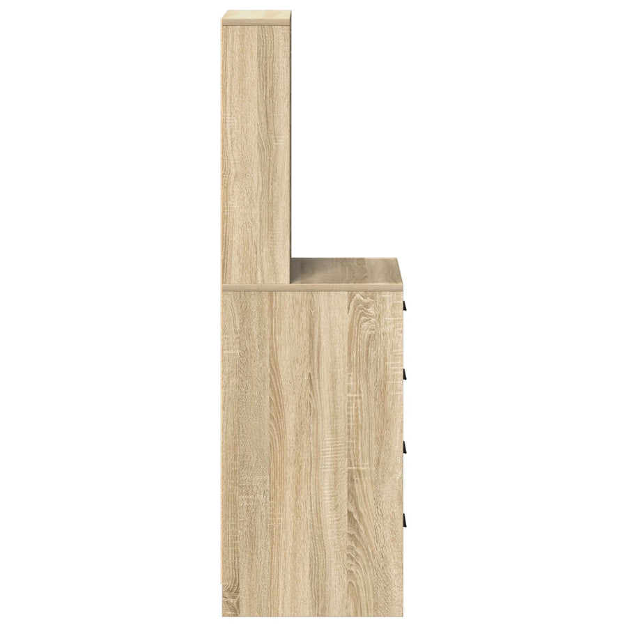 Highboard 40X41X135 Cm Bewerkt Hout Sonoma eik