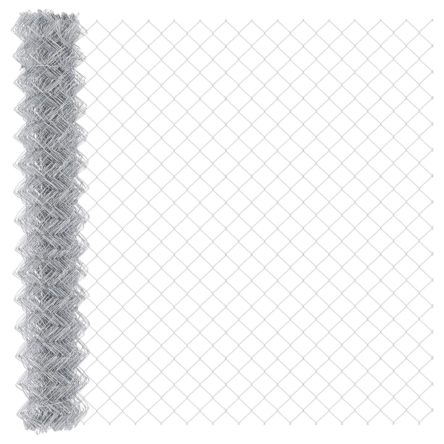 Chain Link Fence Met 20 U Posts Zilver 1,5X10 M Staal