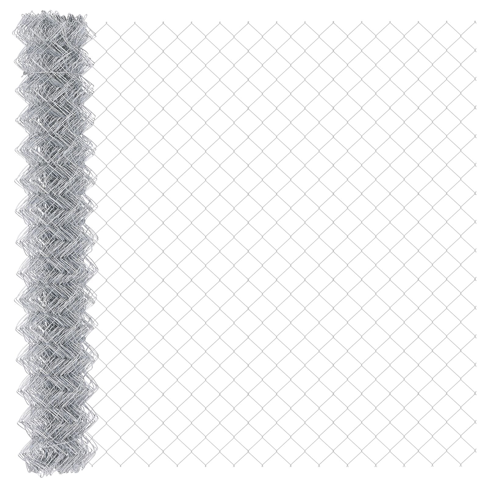 Chain Link Fence Met 20 U Posts Zilver 1,5X10 M Staal