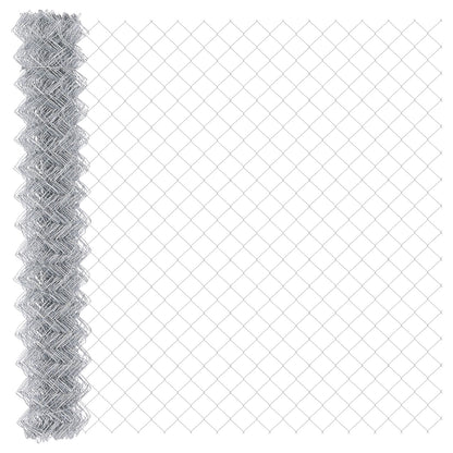 Chain Link Fence Met 20 U Posts Zilver 1,5X10 M Staal