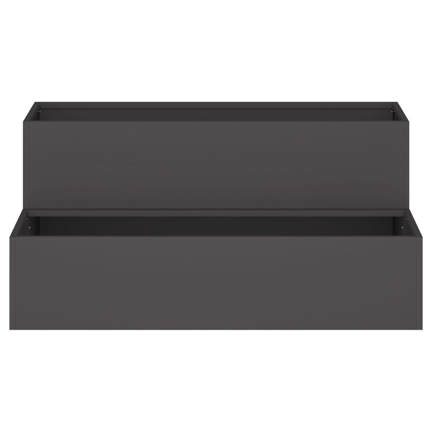 Tuin Planter - 2-Tier Staal, 100 x 60 x 45 cm Zwart