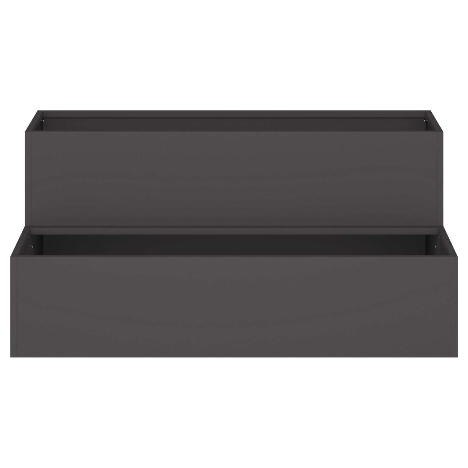 Tuin Planter - 2-Tier Staal, 100 x 60 x 45 cm Zwart
