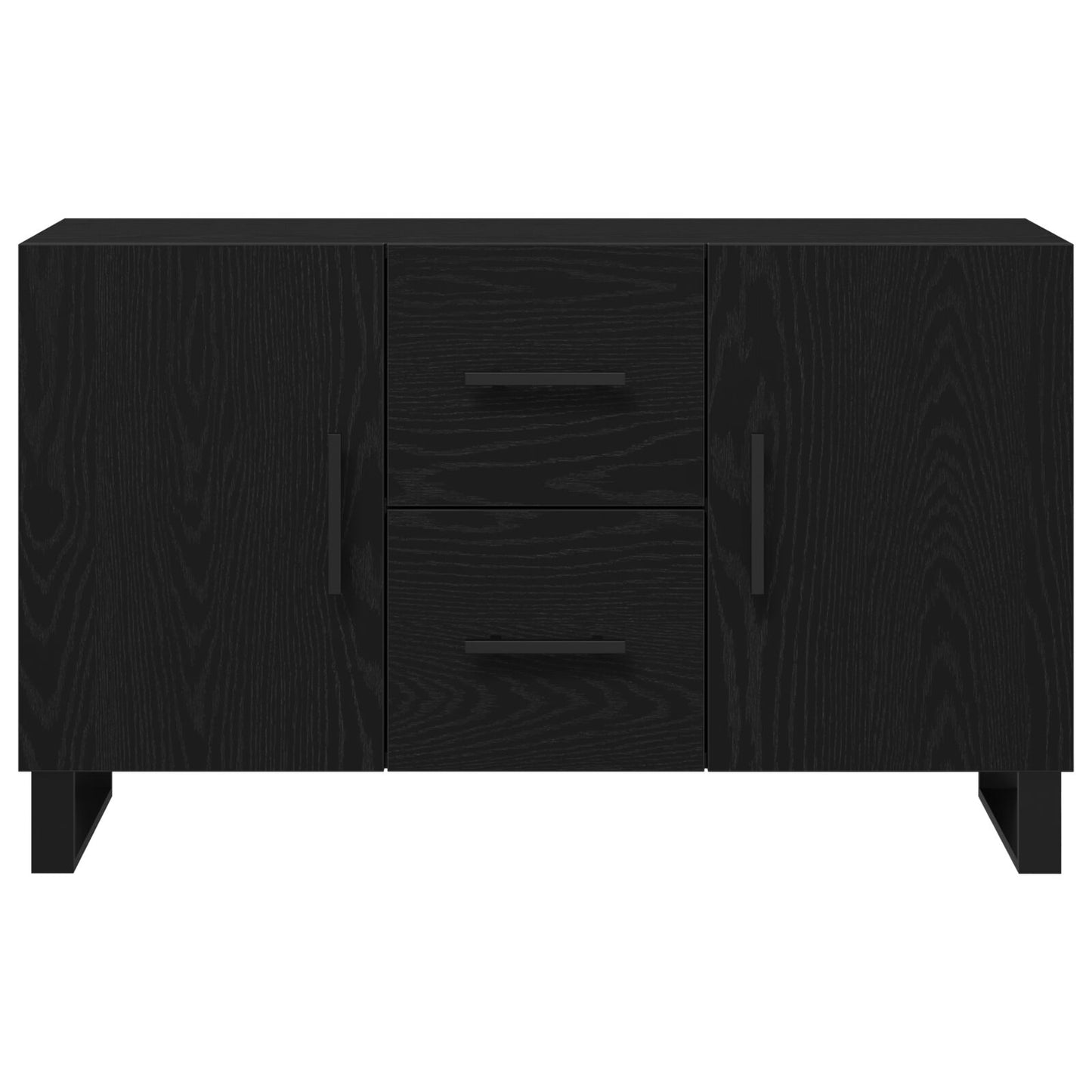 Dressoir Zwart Eiken 100X36X60 Cm Geengineerd Hout