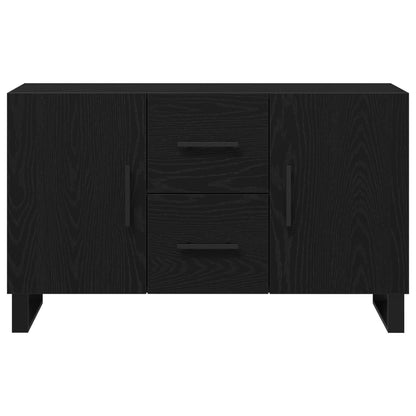 Dressoir Zwart Eiken 100X36X60 Cm Geengineerd Hout