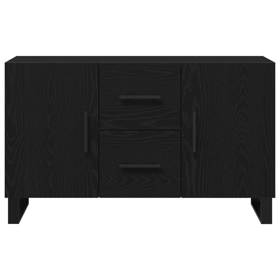 Dressoir Zwart Eiken 100X36X60 Cm Geengineerd Hout