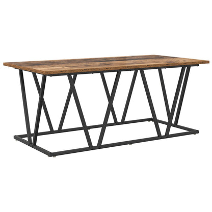 Salontafel 100X50X40 Cm Geengineerd Hout En Metaal Oud hout