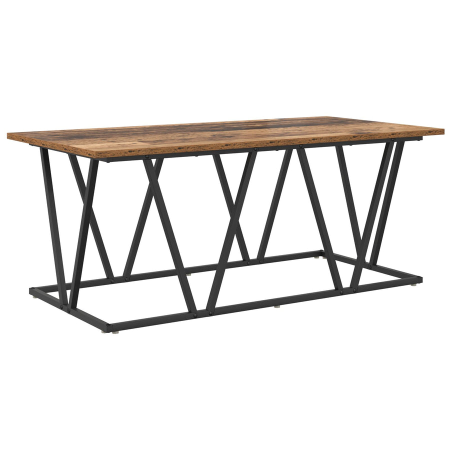 Salontafel 100X50X40 Cm Geengineerd Hout En Metaal Oud hout
