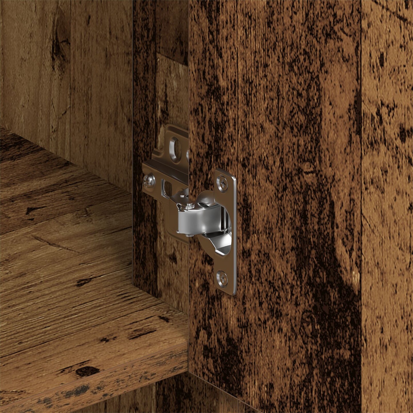 Highboard 80X33X150 Cm Gelaagd Hout Oud hout