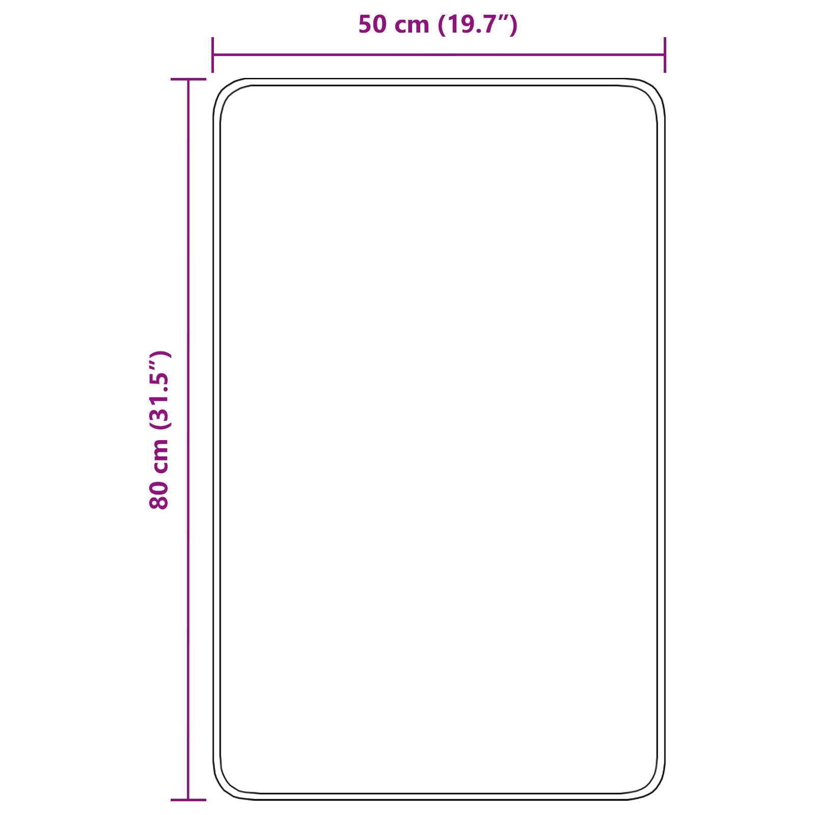 Badmat Rechthoekig Polypropeen Antislip Paars 50 x 80 cm