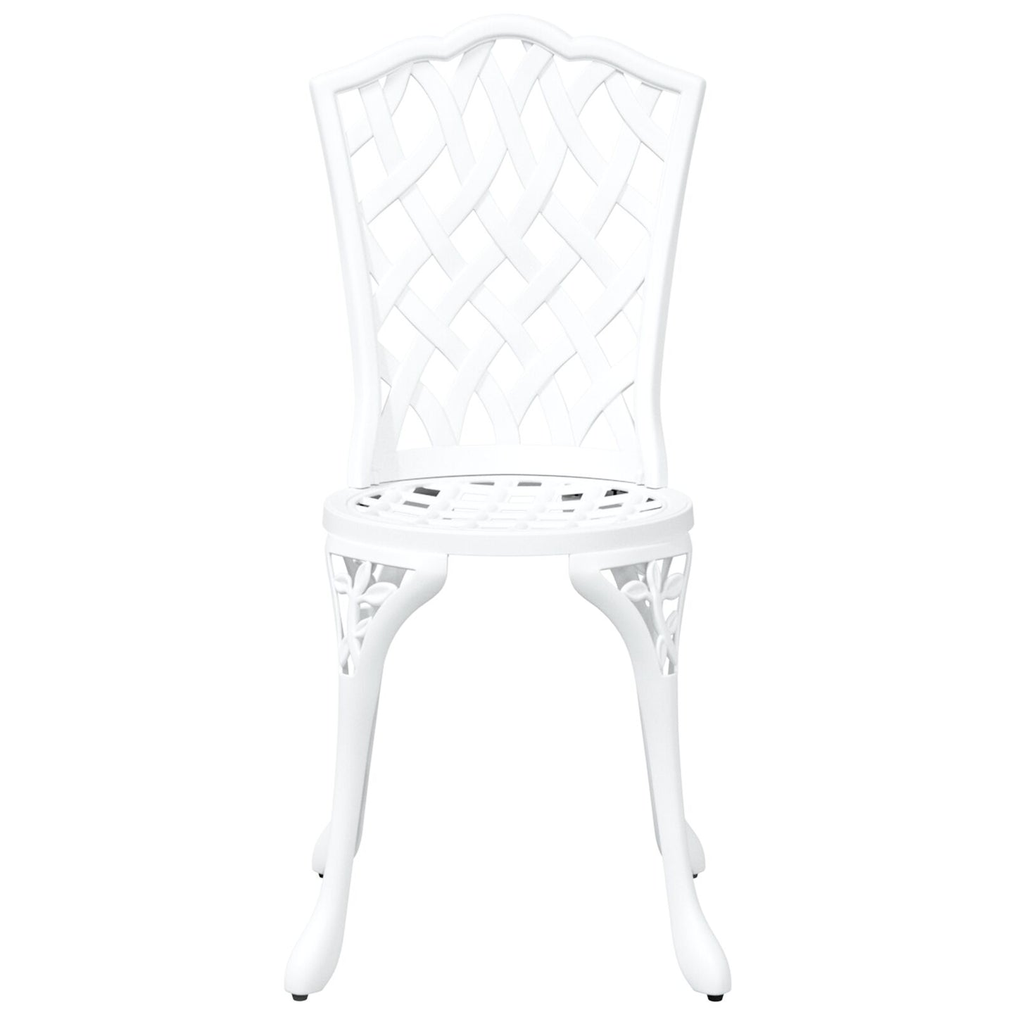 3-Delige Tuin Bistro Set Te Gietaluminium Wit