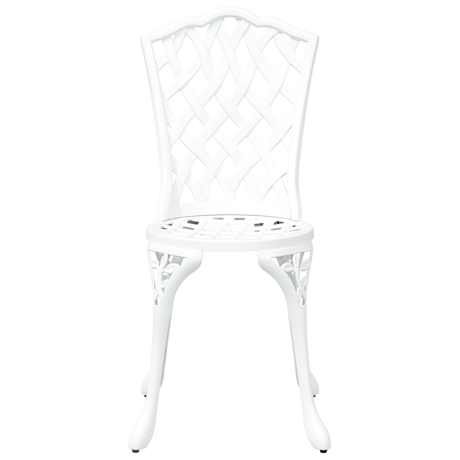 3-Delige Tuin Bistro Set Te Gietaluminium Wit