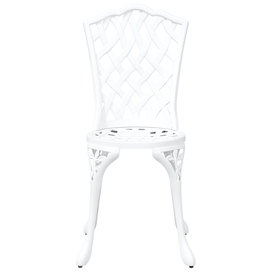 3-Delige Tuin Bistro Set Te Gietaluminium Wit