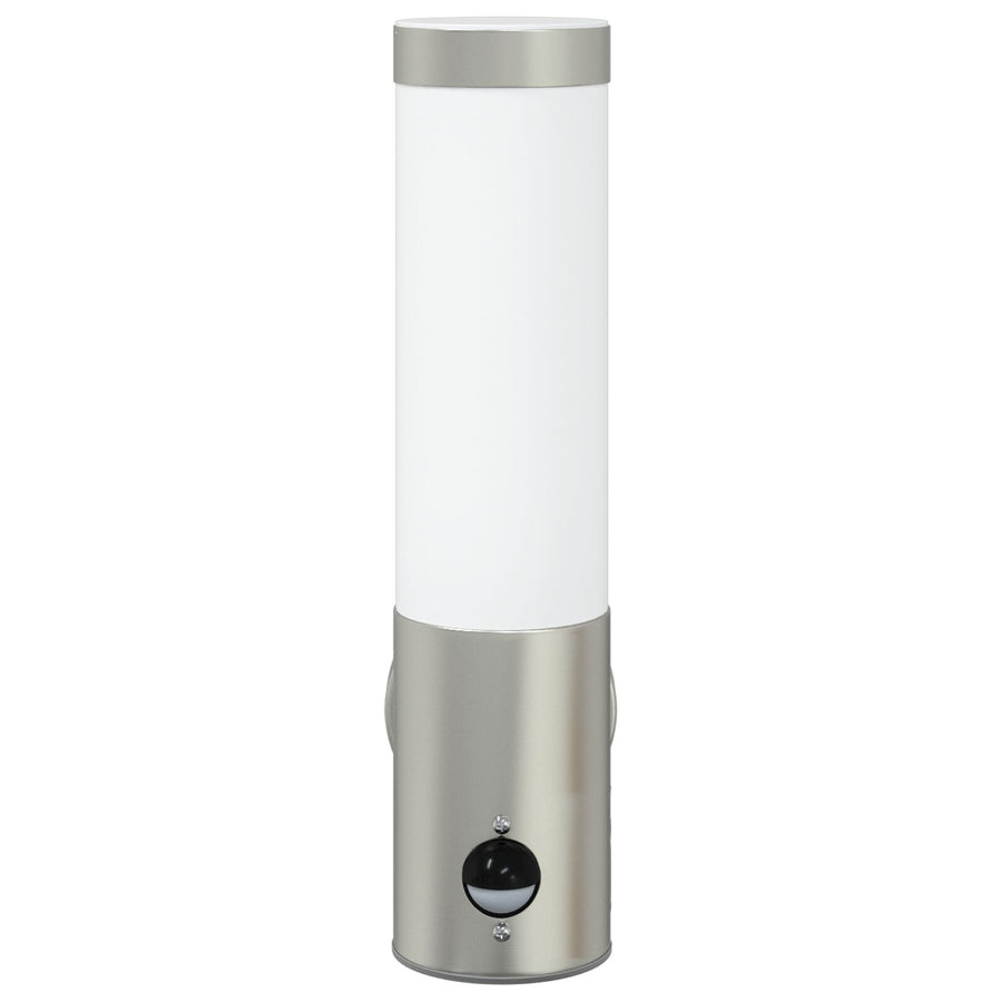 Buiten Wandlamp Rvs Ip44 1 Zilver met sensor