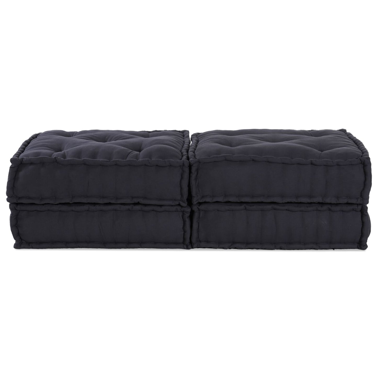 Modulaire Poefjes 2 Stuks Antraciet Stof Anthraciet 70 x 70 x 36 cm 2x lounge