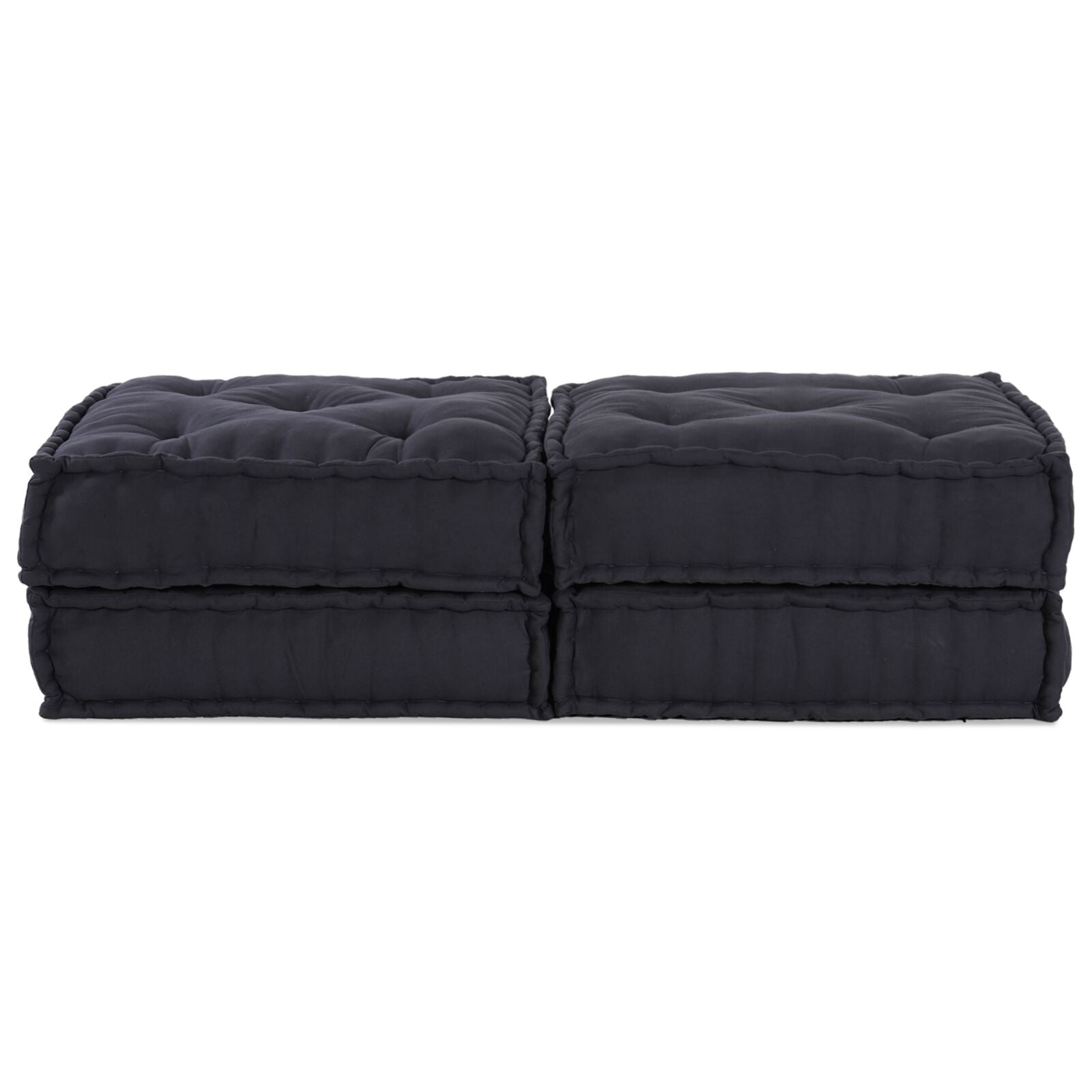Modulaire Poefjes 2 Stuks Antraciet Stof Anthraciet 70 x 70 x 36 cm 2x lounge