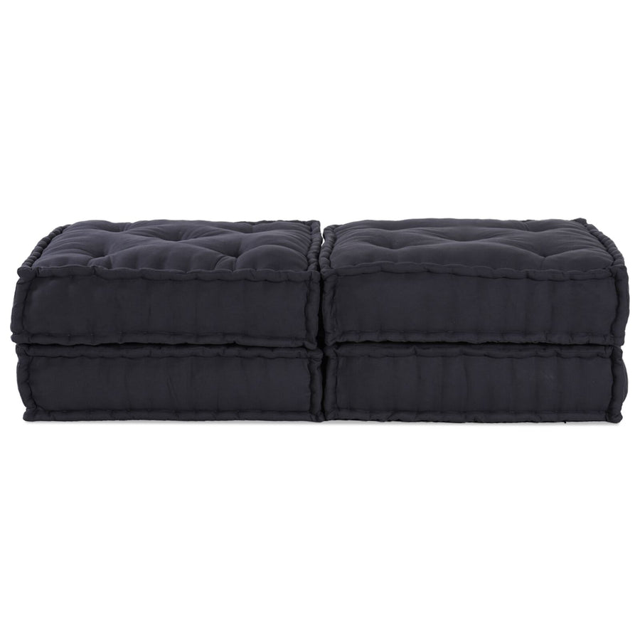 Modulaire Poefjes 2 Stuks Antraciet Stof Anthraciet 70 x 70 x 36 cm 2x lounge