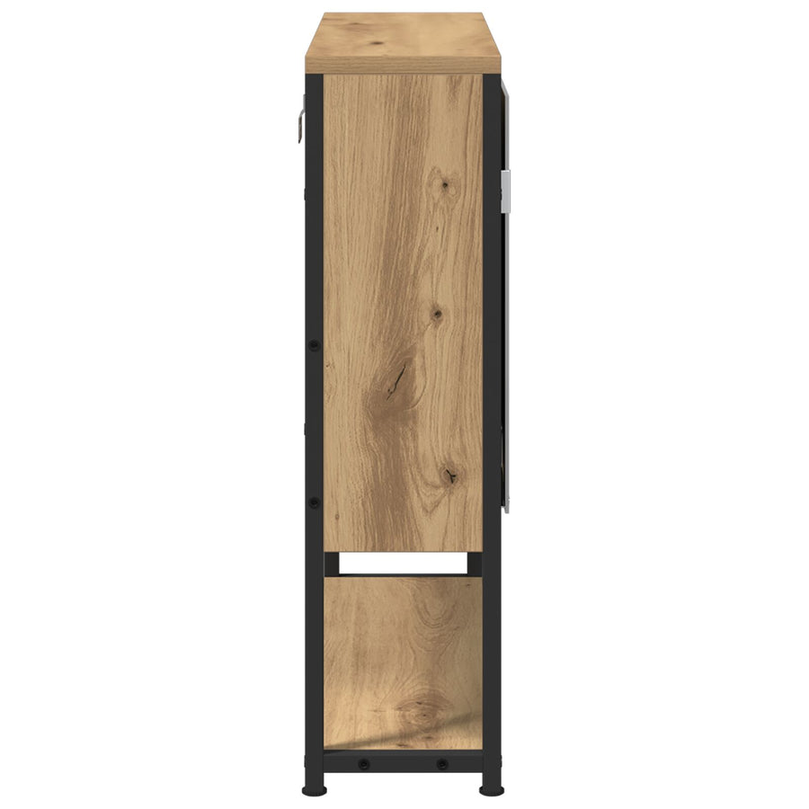 Badkamer Spiegelkast 60X16X60 Cm Bewerkt Hout Ambachtelijk eiken