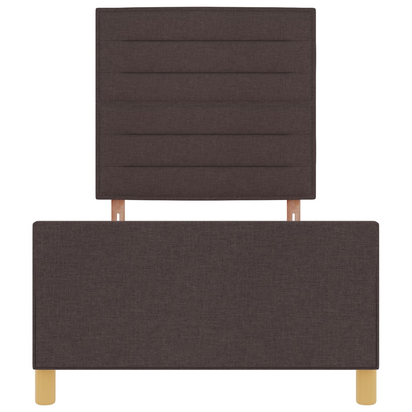 Bedframe Donkerbruin 100X200 Cm Stof Crème
