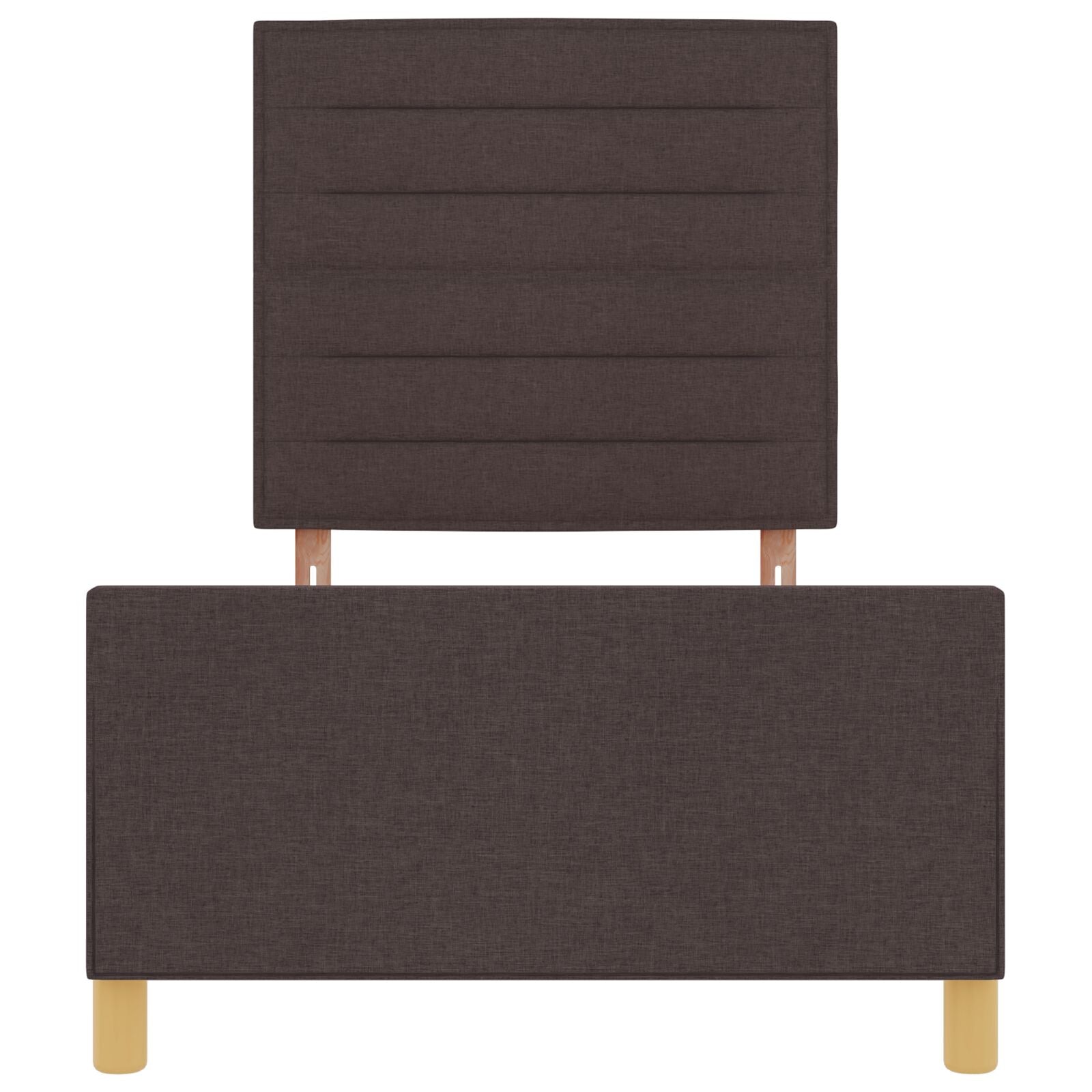 Bedframe Donkerbruin 100X200 Cm Stof Crème