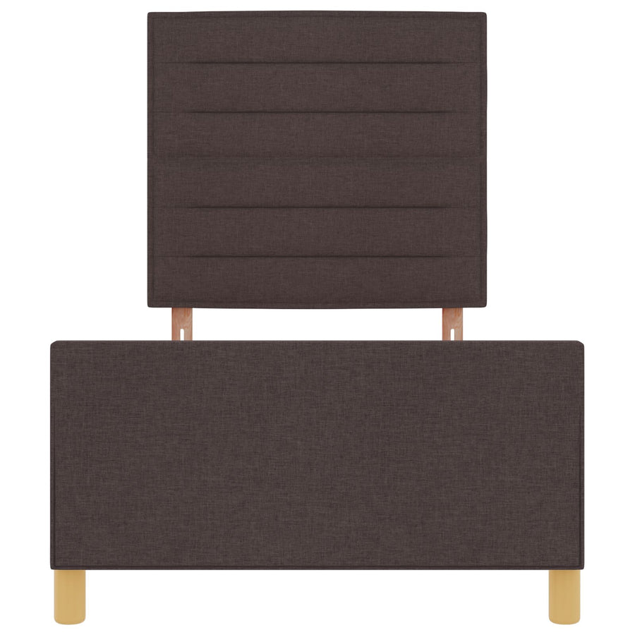 Bedframe Donkerbruin 100X200 Cm Stof Crème