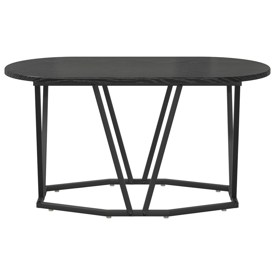 Salontafel 80X40X40,5 Cm Geengineerd Hout En Metaal Zwart eiken
