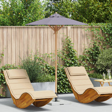 Tuin Parasol 150X210 Cm Bamboe 150 x 150 x 210 cm Donkergrijs