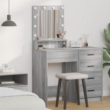 Kaptafel Met Led Lichten In - Grey Sonoma 50 x 41 x 135 cm