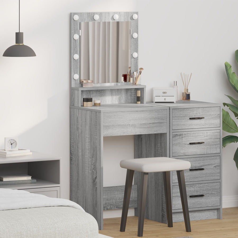 Kaptafel Met Led Lichten In - Grey Sonoma 50 x 41 x 135 cm