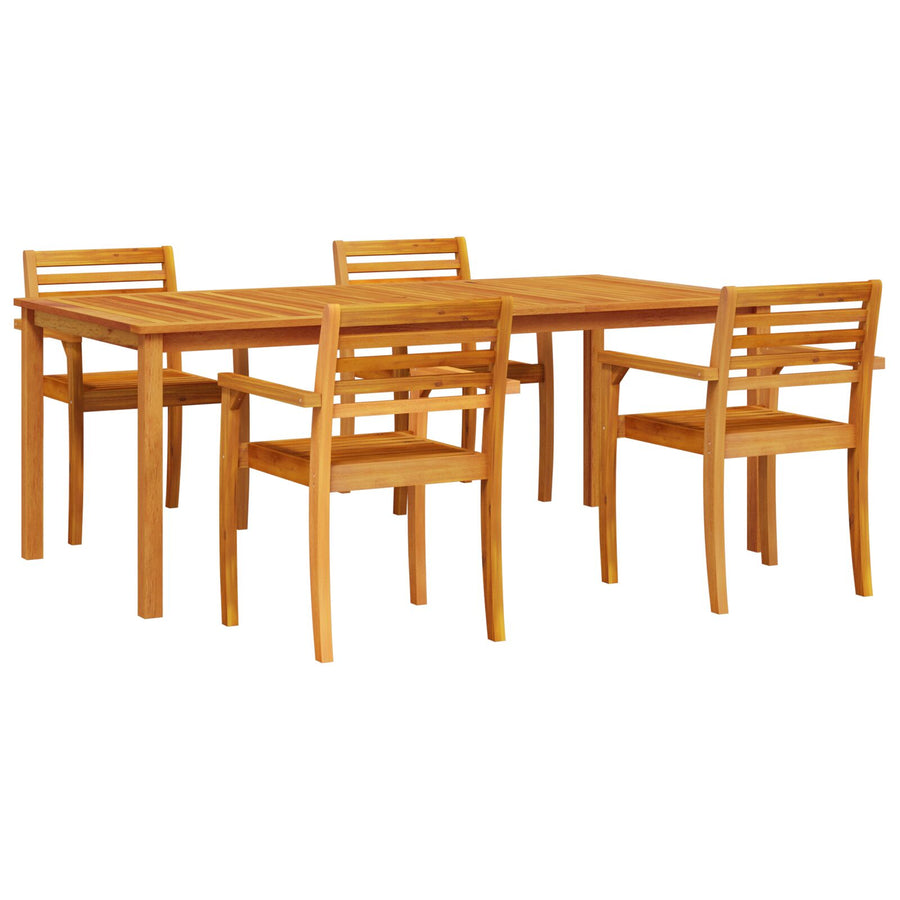 7 Delige Tuin Eetset Massief Houten Acacia