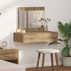 Wandkaptafel 83x40x70 cm massief eikenhout bruin