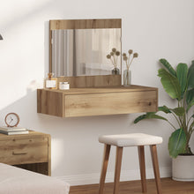 Wandkaptafel 83 x 40 x 70 cm Ambachtelijk eiken zonder LED