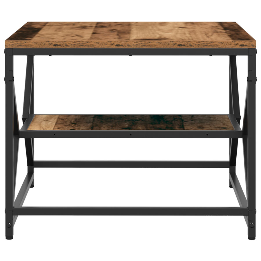 Salontafel Met Plank Oude Hout Gelaagd Hout Oud hout 51 x 50 x 40 cm