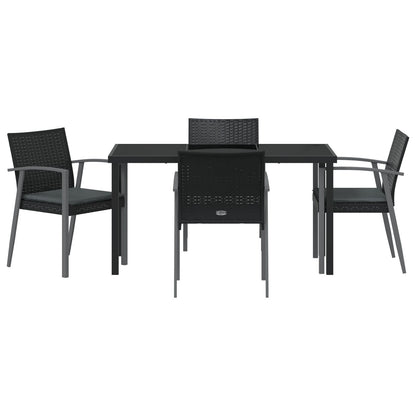Set Van 3 Zwart Pe Rattan, Staal 56,5X57X83 Cm Duurzaam