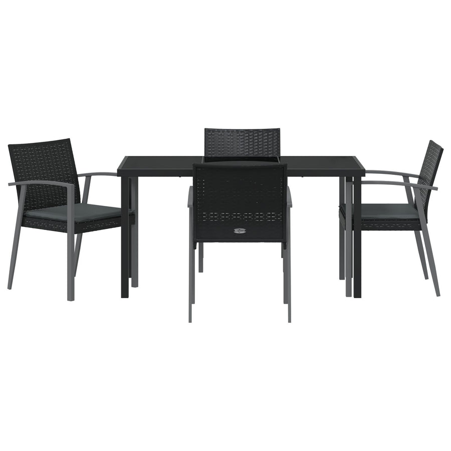 Set Van 3 Zwart Pe Rattan, Staal 56,5X57X83 Cm Duurzaam