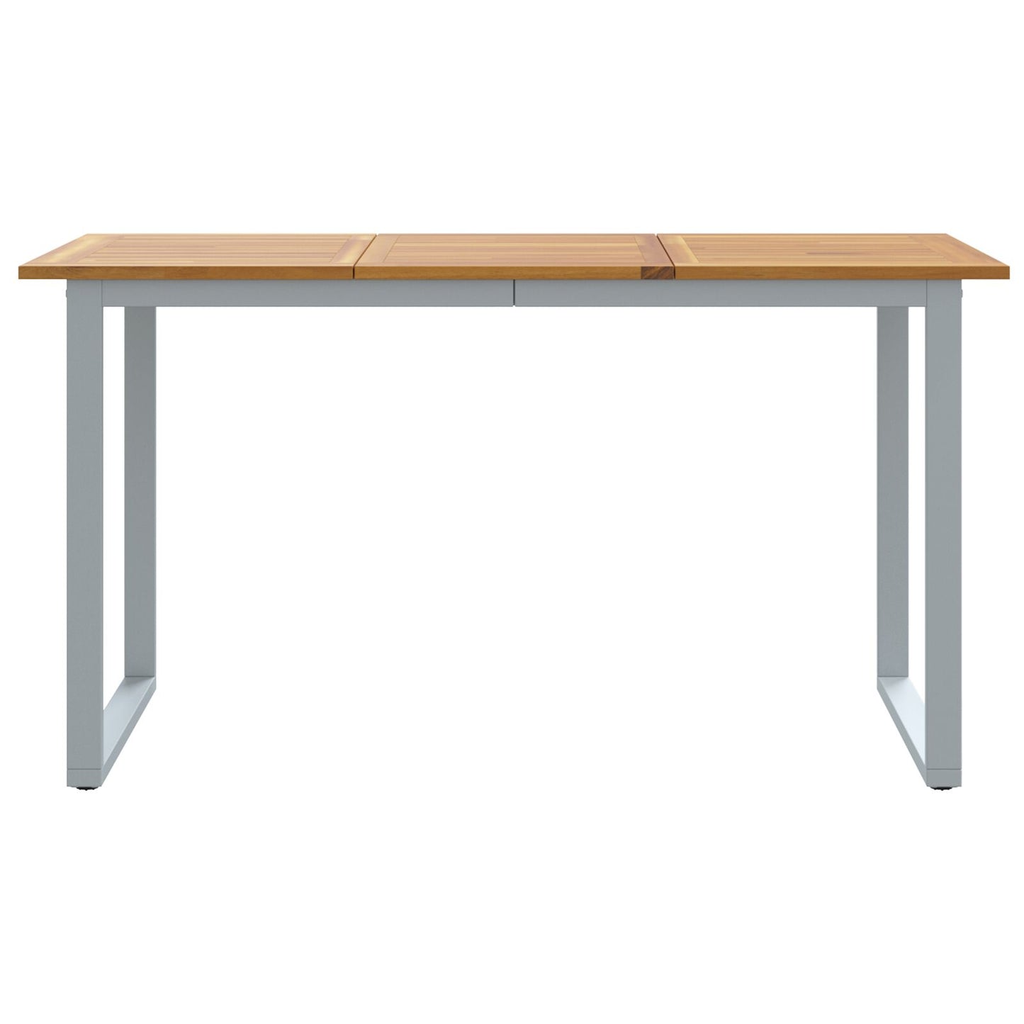 Buiten Eettafel Staal & Massief Acaciahout 140 x 80 x 75 cm Cool overhangend ontwerp