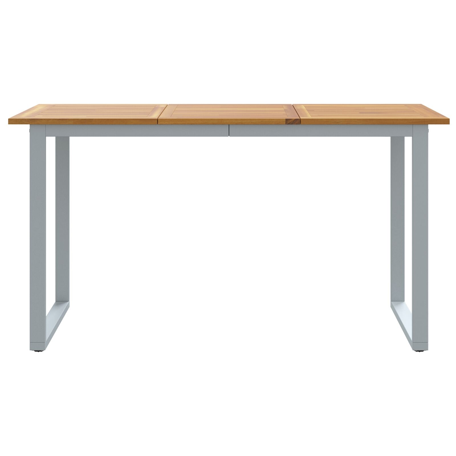 Buiten Eettafel Staal & Massief Acaciahout 140 x 80 x 75 cm Cool overhangend ontwerp