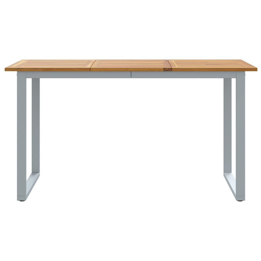 Buiten Eettafel Staal & Massief Acaciahout 140 x 80 x 75 cm Cool overhangend ontwerp