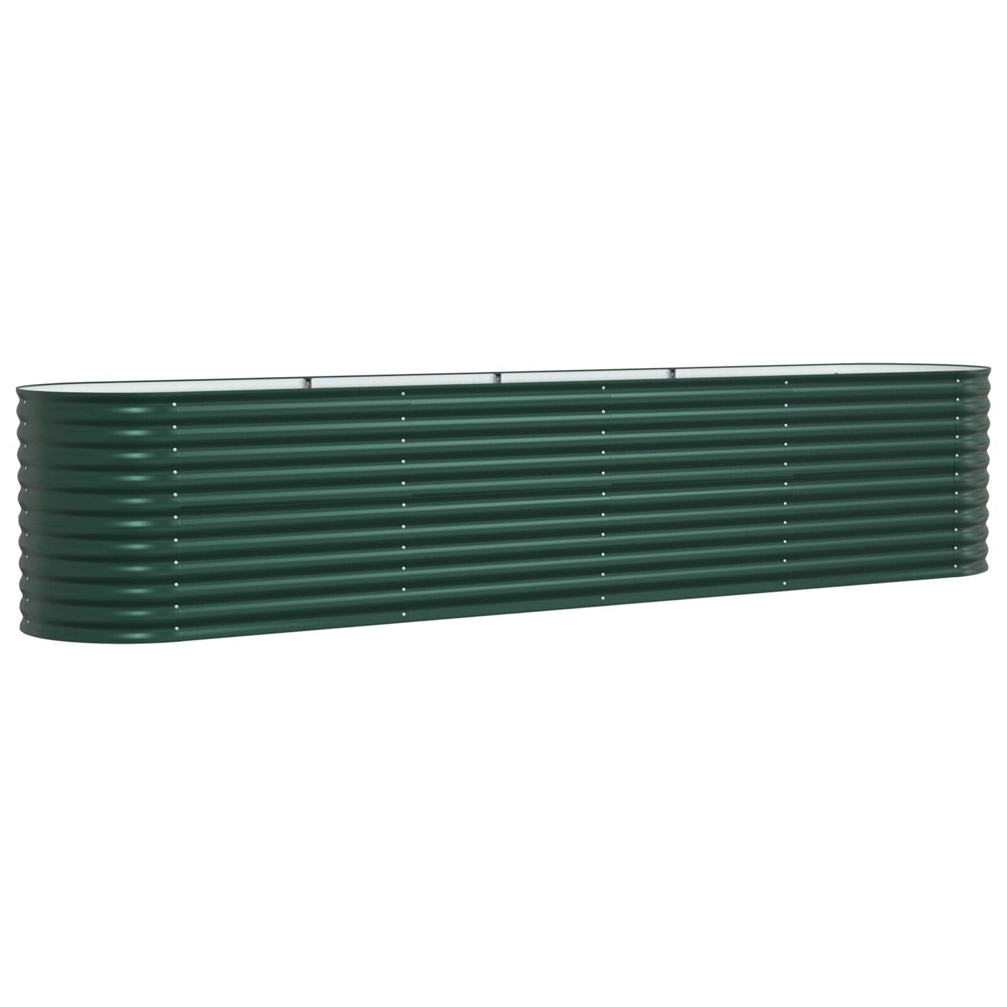 Tuin Verhoogd Bed Gegalvaniseerd Staal 400 x 80 x 81 cm Groen