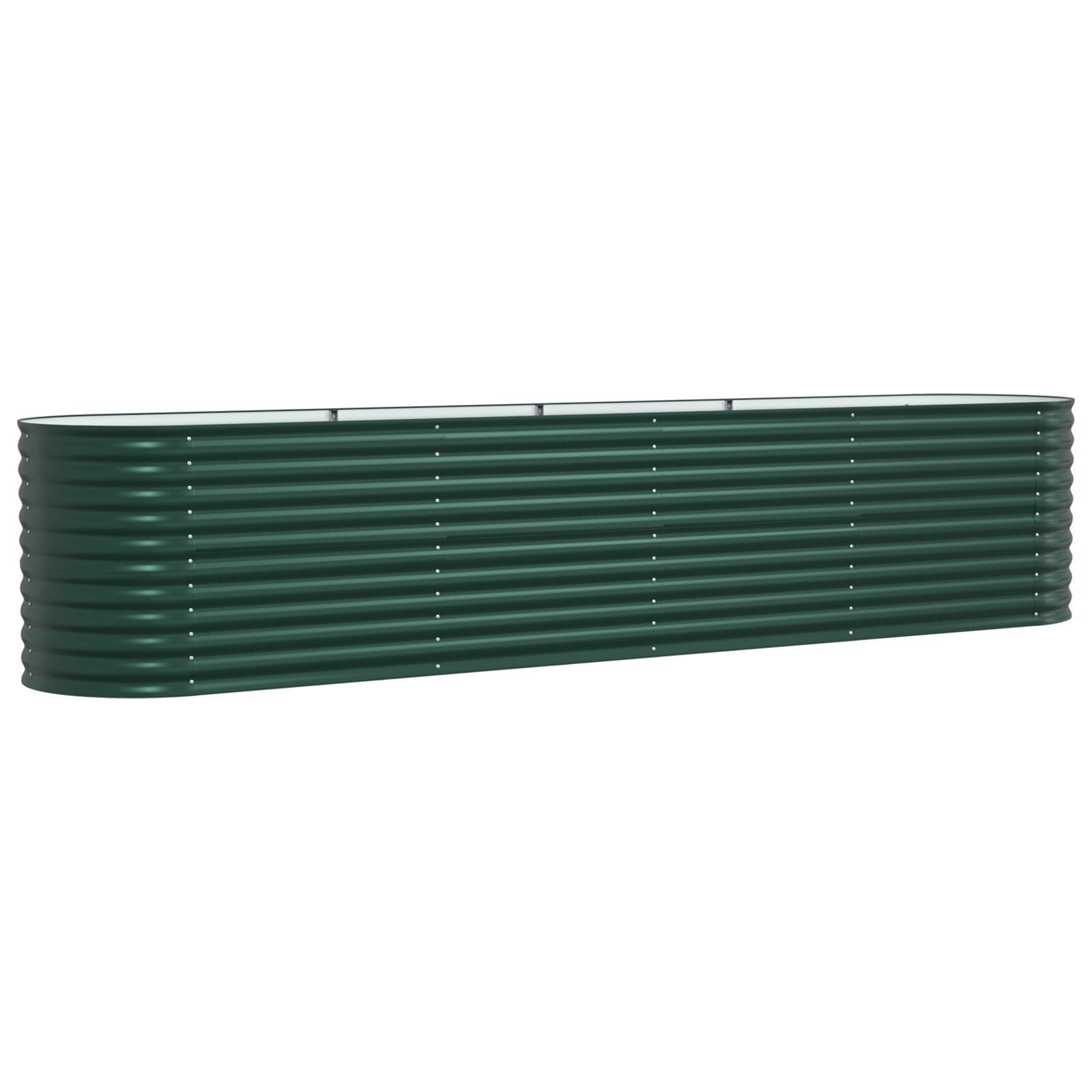 Tuin Verhoogd Bed Gegalvaniseerd Staal 400 x 80 x 81 cm Groen