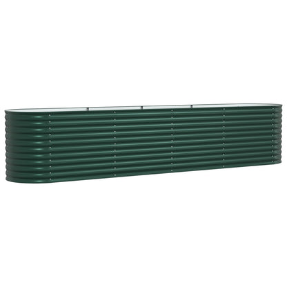 Tuin Verhoogd Bed Gegalvaniseerd Staal 400 x 80 x 81 cm Groen