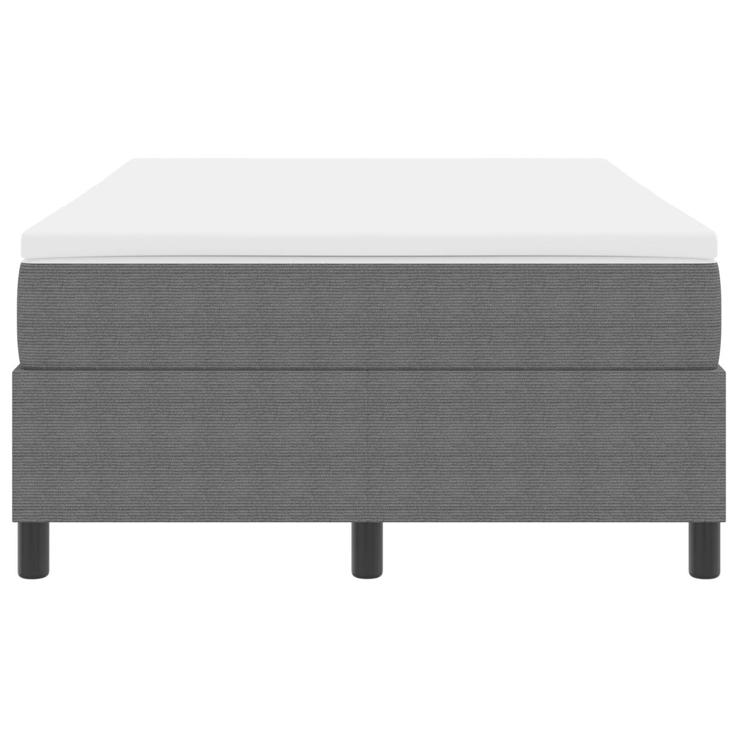 Boxspringbed Met Matras Lichtgrijs Klein Dubbel Corduroy Stof