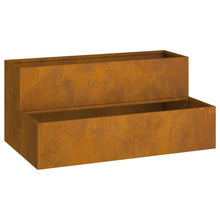 Tuinschaal 2-Tier 100 x 60 x 45 cm Verweerd staal