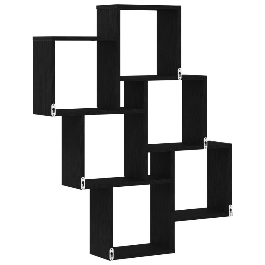 Wandkast Zwart Eiken 78X15X92 Cm Gemaakt Van Hout