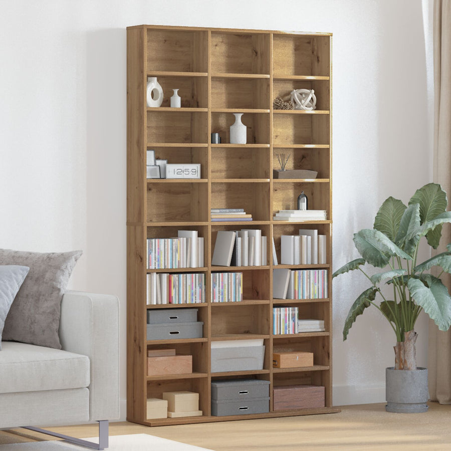 Cd Kast In Artisan Eiken - 101X23X177.5 Cm Gemaakt Van Gelamineerd Hout