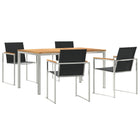 Eettafelset teakhout 150x90x75 cm 4 personen bruin