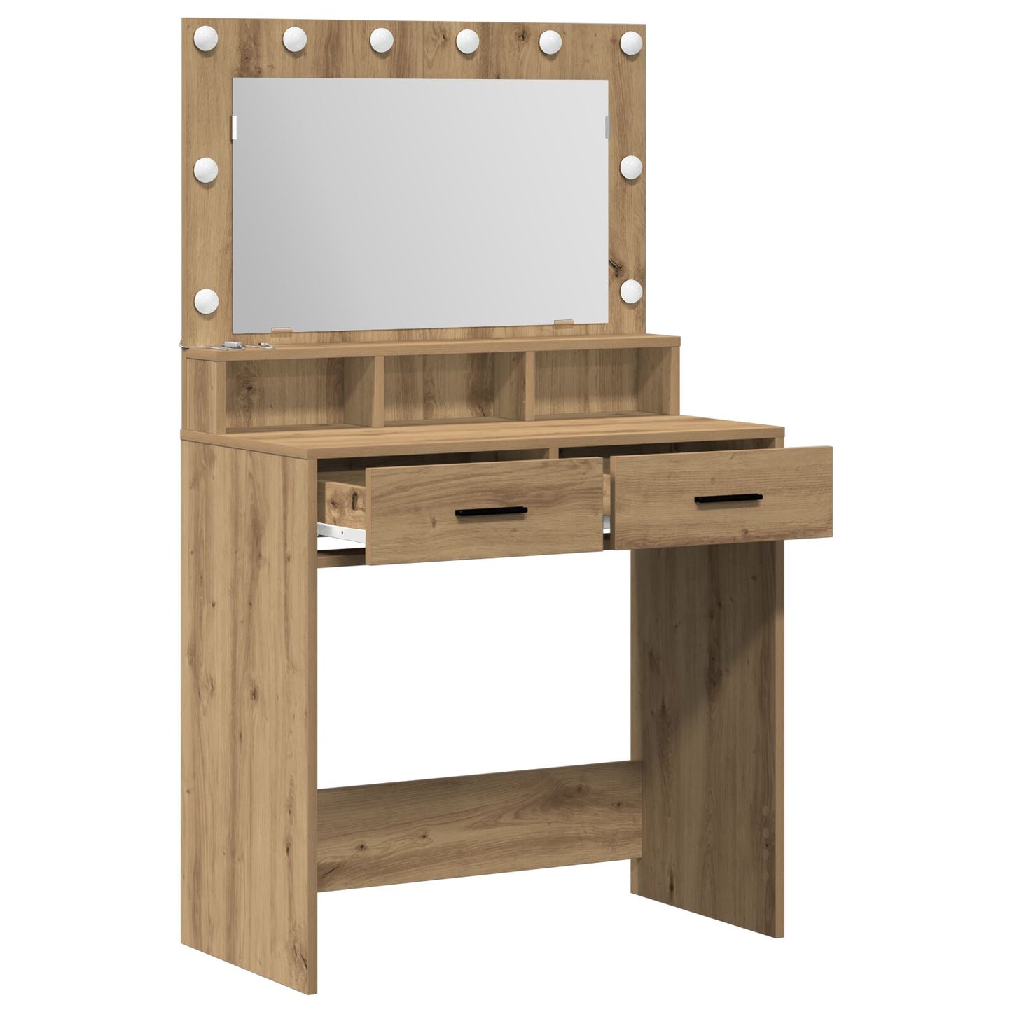 Kaptafel Met Led-Verlichting In 79 x 41 x 135 cm Artisan eiken