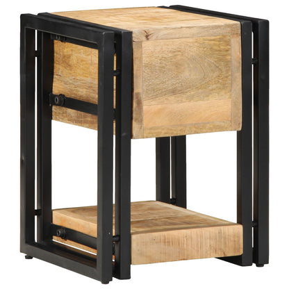 Nachtkast 40X40X40 Cm Massief Mangohout 1 30 x 30 x 40 cm Massief ruw mangohout